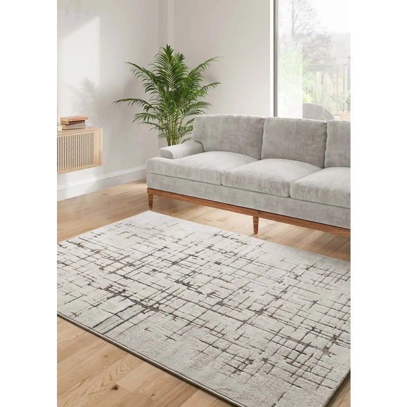 Dywan wewnętrzny prostokątny, kremowy / brązowy, 80 x 120 cm, CERES nowoczesny - ATTICGO