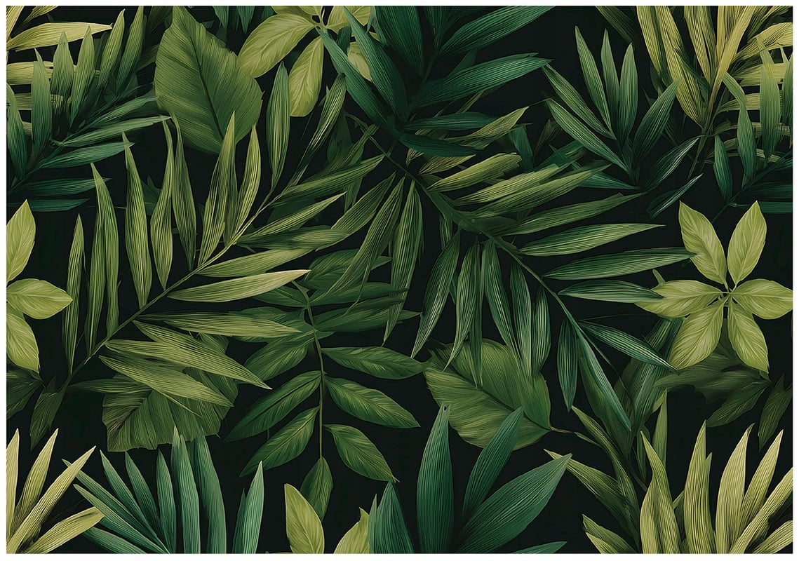 Fototapeta Liście Dżungla Tropikalny 400x280 cm Tapeta Do Sypialni Salonu Kuchni Na Flizelinie