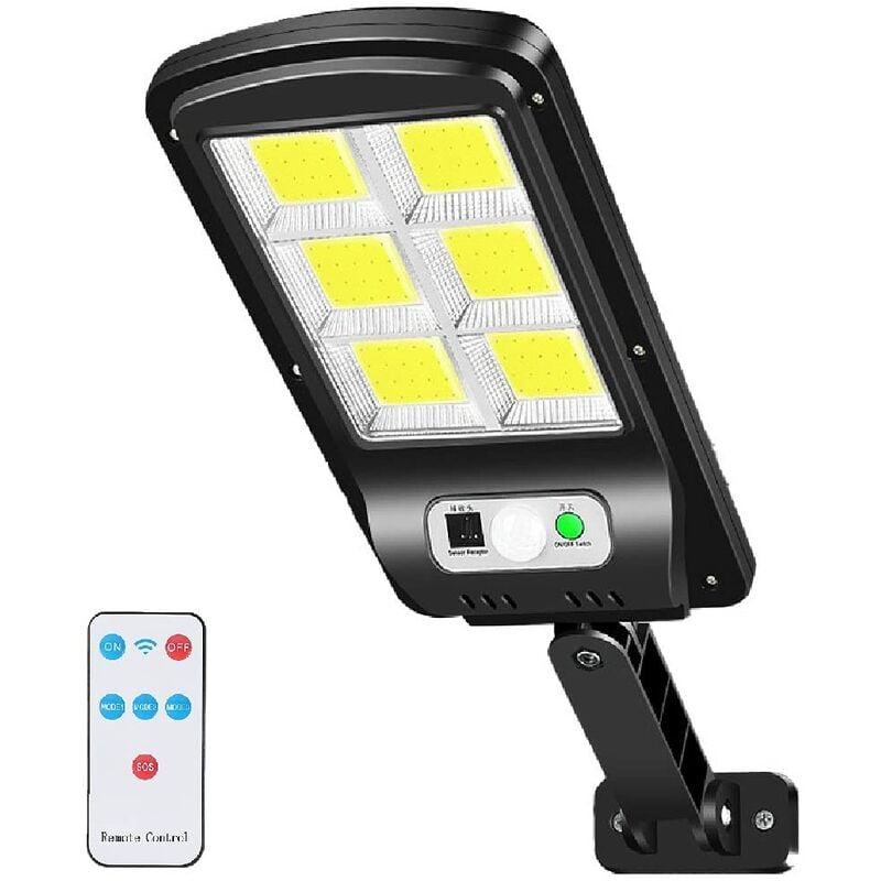 sztuka Lampa solarna zewnętrzna, 6000 lm Lampa uliczna LED Lampa solarna Reflektor Czujnik ruchu 3 tryby IP67 Wodoodporna do ogrodu, garażu, podwórka,