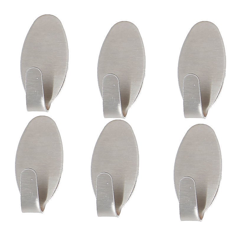 12 sztuk samoprzylepnych haczyków ściennych - samoprzylepne haczyki do kuchni i łazienki, samoprzylepne haczyki na ręczniki, stal nierdzewna, bez wier