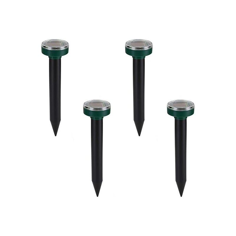 4 sztuki odstraszaczy kretów solarnych Ultradźwiękowy odstraszacz kretów Inteligentny odstraszacz kretów solarnych łączy w sobie dźwięki i ładowanie s