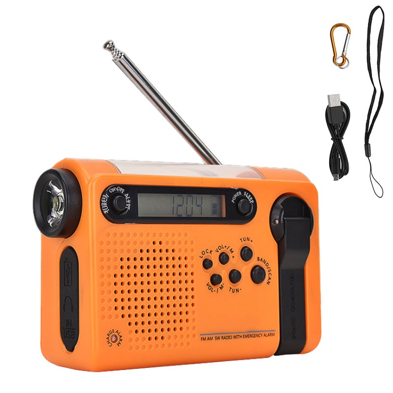 Radio awaryjne, radio FM/AM/SW pełnopasmowe, nadające się do użytku na zewnątrz, przenośne radio pogodowe z możliwością ładowania