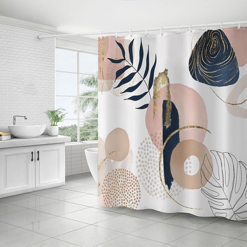 Zasłona prysznicowa anty-pleśniowa, 180 x 180 cm, vintage, nowoczesna, piękna, wodoodporna i zmywalna tkanina poliestrowa