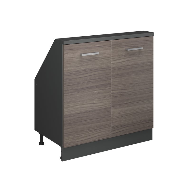 Vicco Szafka kuchenna na dach skośny R-Line, Szlachetna szarość, 80 cm z 2 drzwiami