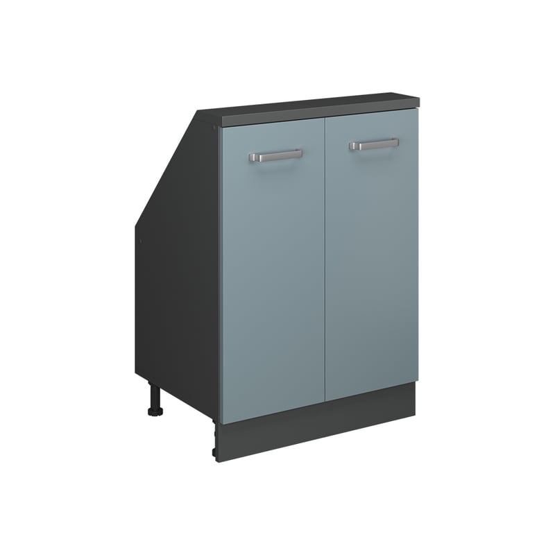 Vicco Szafka kuchenna na dach skośny R-Line, Niebiesko-szary, 60 cm z 2 drzwiami