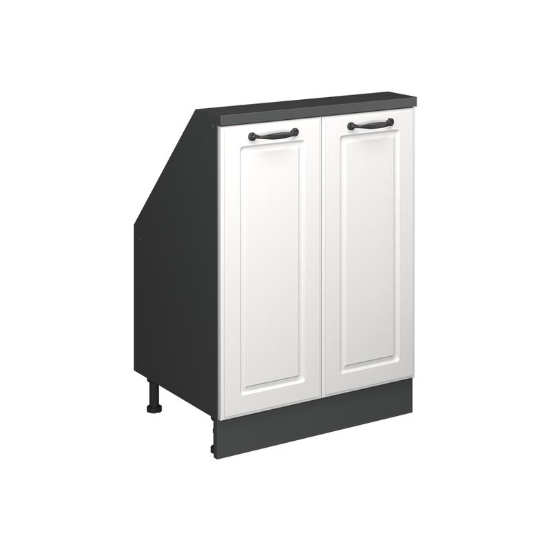 Vicco Szafka kuchenna na dach skośny R-Line, Biały domek wiejski, 60 cm z 2 drzwiami