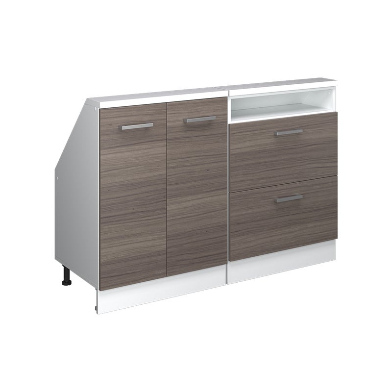 Vicco Szafka kuchenna na dach skośny R-Line, Szlachetna szarość, 120 cm Zestaw 2 sztuk