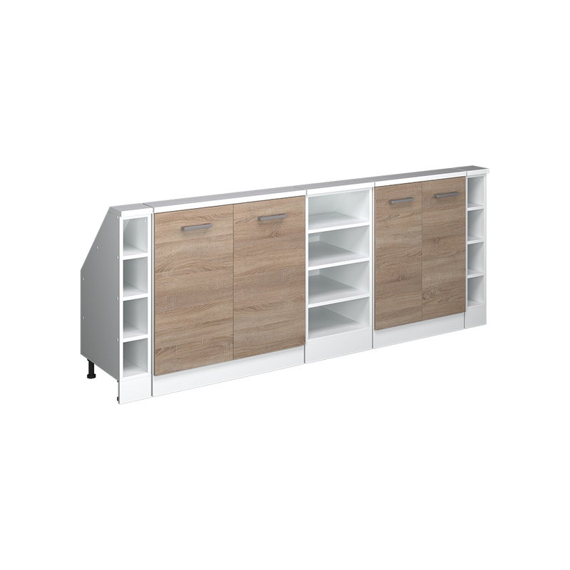 Vicco Szafka kuchenna na dach skośny R-Line, Sonoma, 215 cm Zestaw 5 sztuk