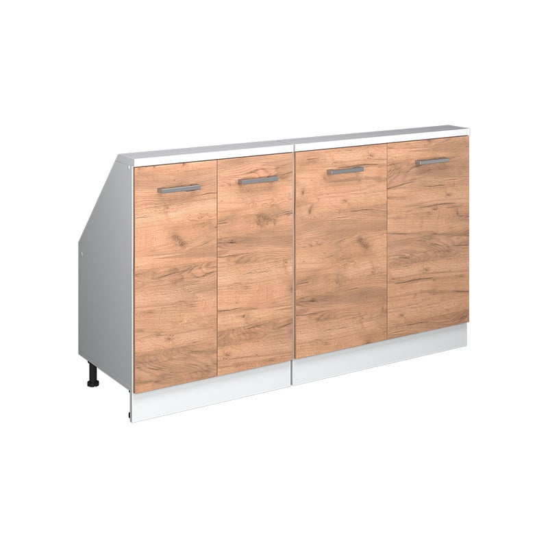 Vicco Szafka kuchenna na dach skośny R-Line, Złoty dąb energetyczny, 140 cm Zestaw 2 sztuk