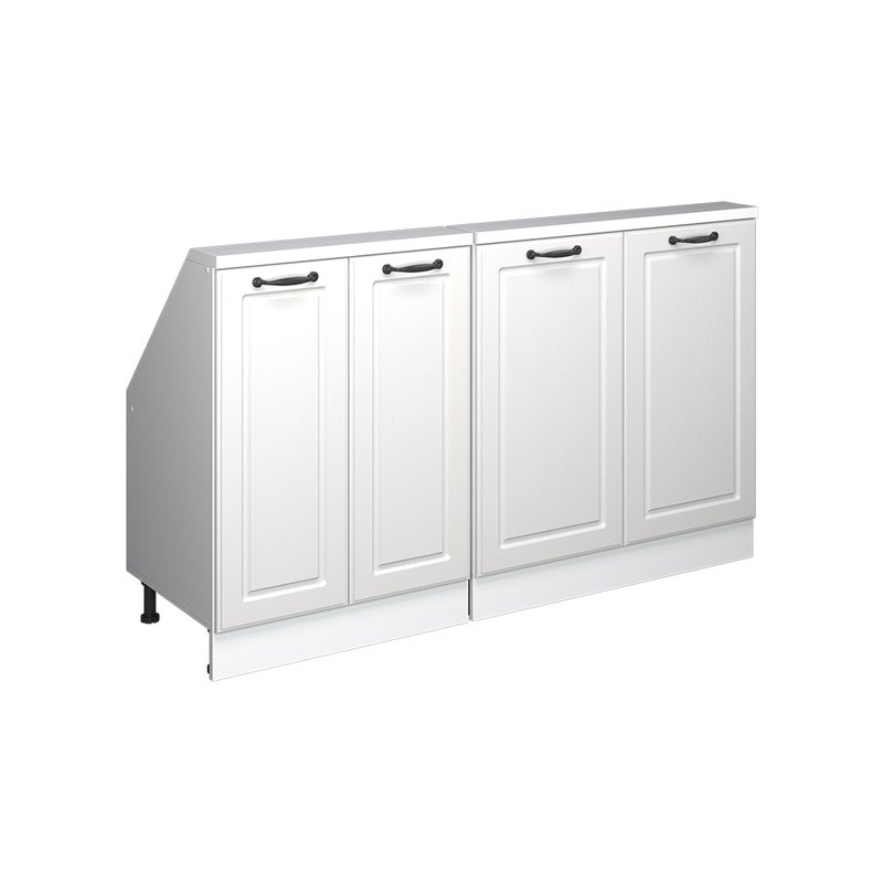 Vicco Szafka kuchenna na dach skośny R-Line, Biały domek wiejski, 140 cm Zestaw 2 sztuk