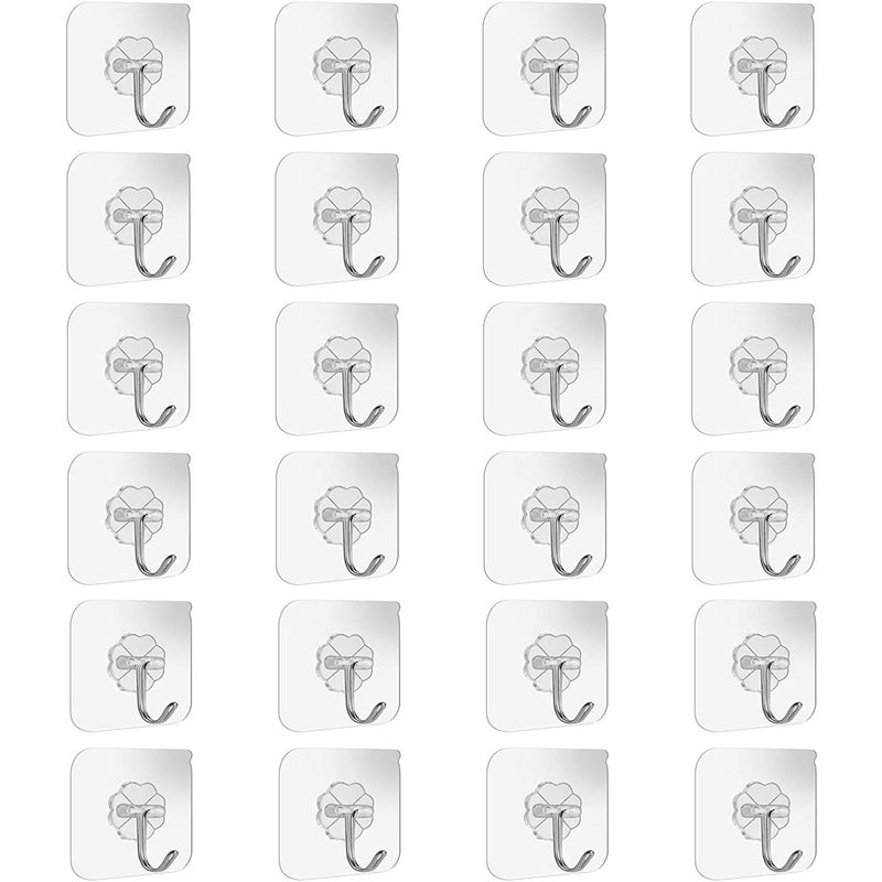 30 sztuk mocnych samoprzylepnych haczyków do montażu na ścianie i suficie, w łazience i kuchni, maksymalne obciążenie 10 kg