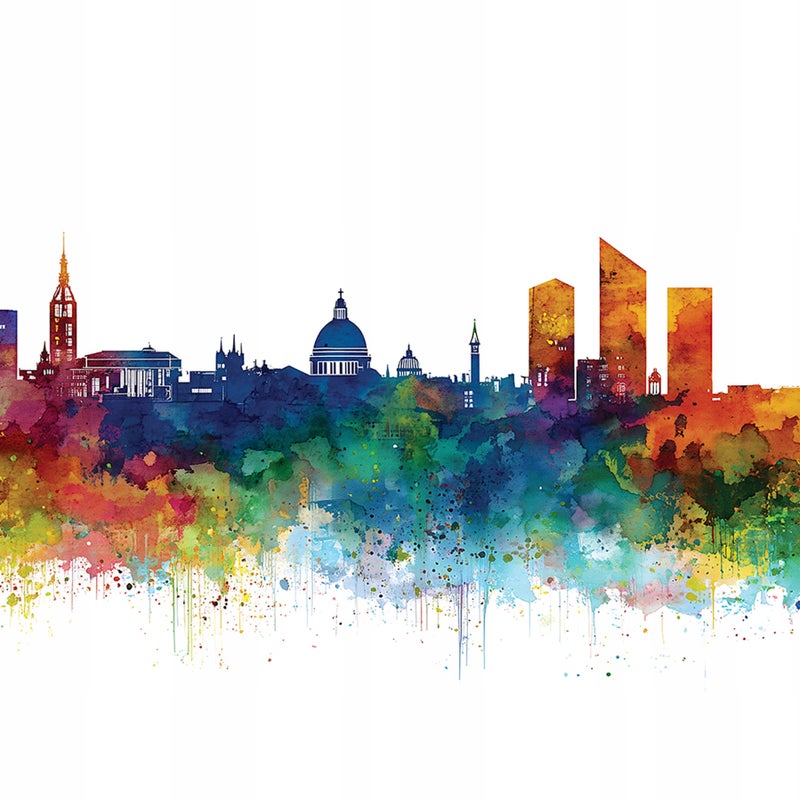 Fototapeta Miasto Panorama Graffiti 400x280 cm Tapeta Do Sypialni Salonu Kuchni Na Flizelinie