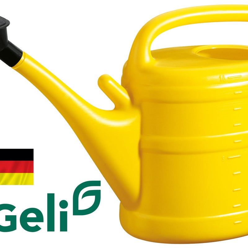 Konewka 10L z przystawką do zraszania, żółta, wielosezonowa, Geli