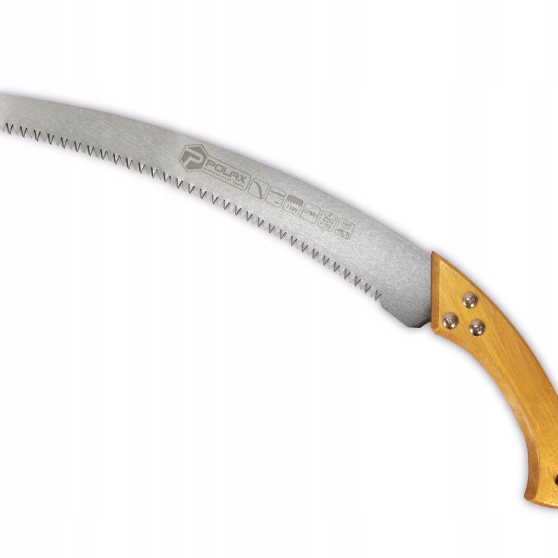 Polax Piła ogrodowa drewniana rączka zakrzywione ostrze 350mm