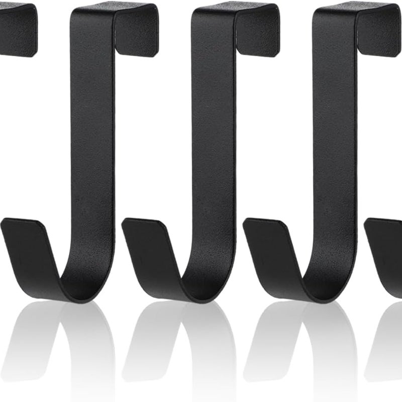 Zestaw 5 wodoodpornych wieszaków na ręczniki ze stali nierdzewnej do bezramowych szklanych drzwi łazienkowych, 2,2 cm, matowa czerń