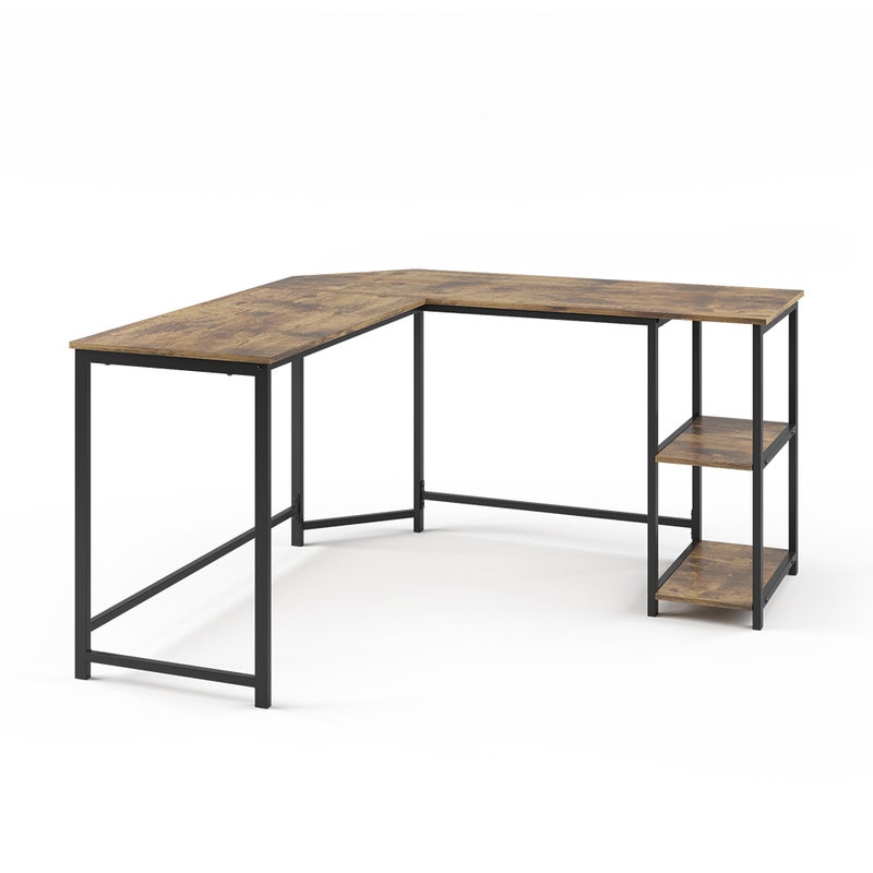 Vicco Biurko narożne Fyrk, Drewno antyczne, 138 x 50 cm