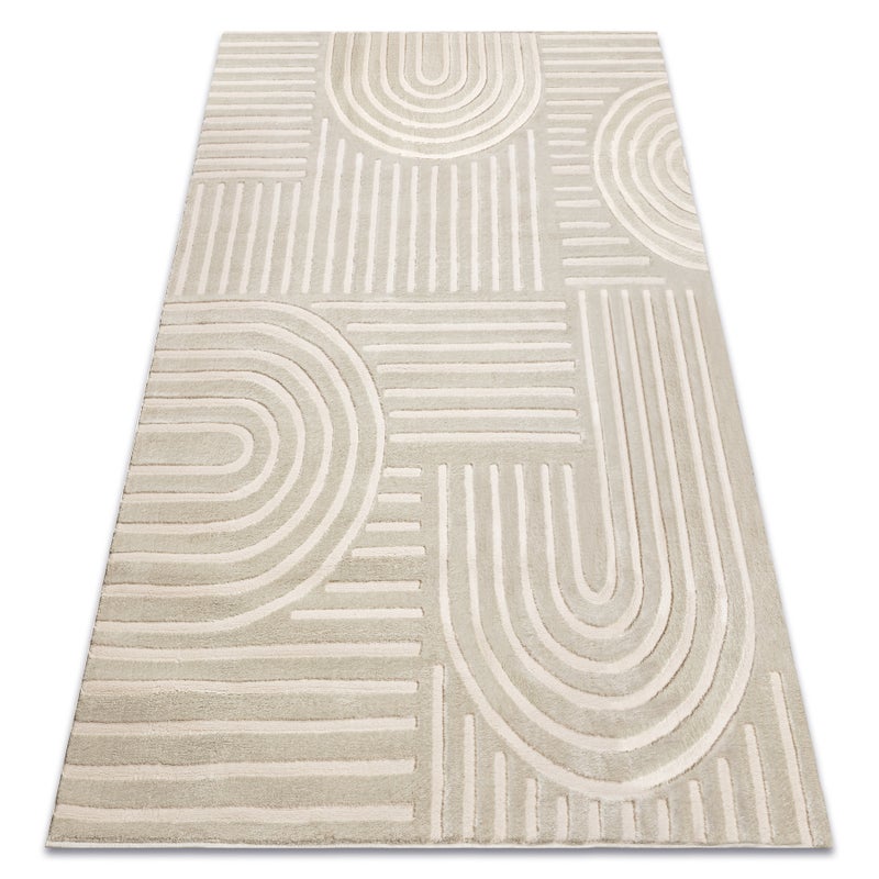 Dywan BALANCE 1918 taupe - Geometryczny, strukturalny, glamour 160x220 cm
