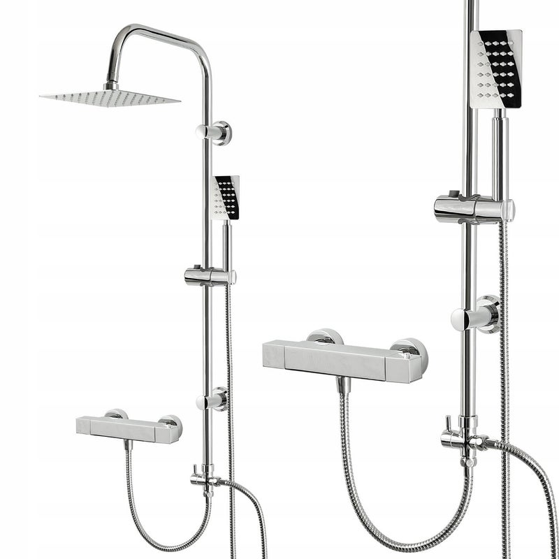 ZESTAW PRYSZNICOWY PRYSZNIC SOLIDNA KOLUMNA Z METALOWĄ DESZCZOWNICĄ 20 CM
