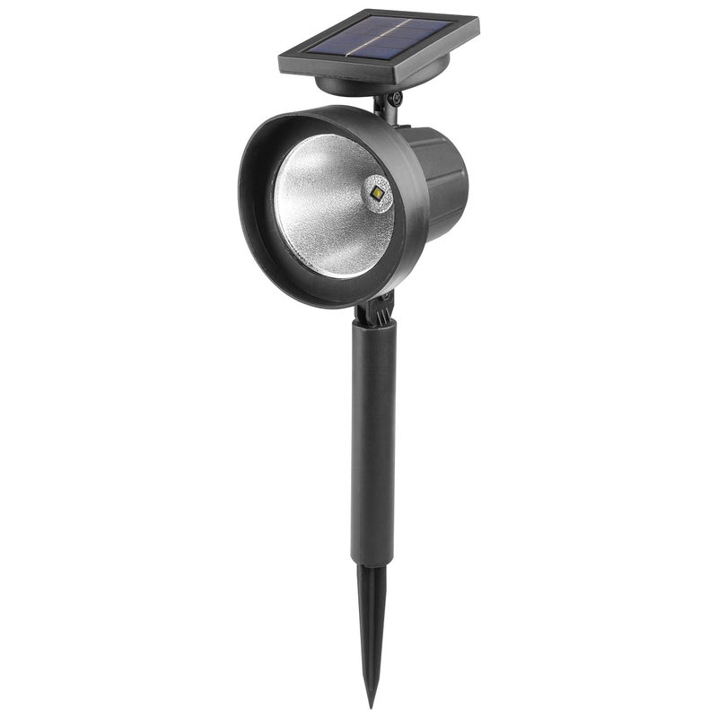 Lampa ogrodowa LED solarna wbijana 0.4W 42cm IP44 6500K zimna biel czujnik zmierzchu czarna MasterLED