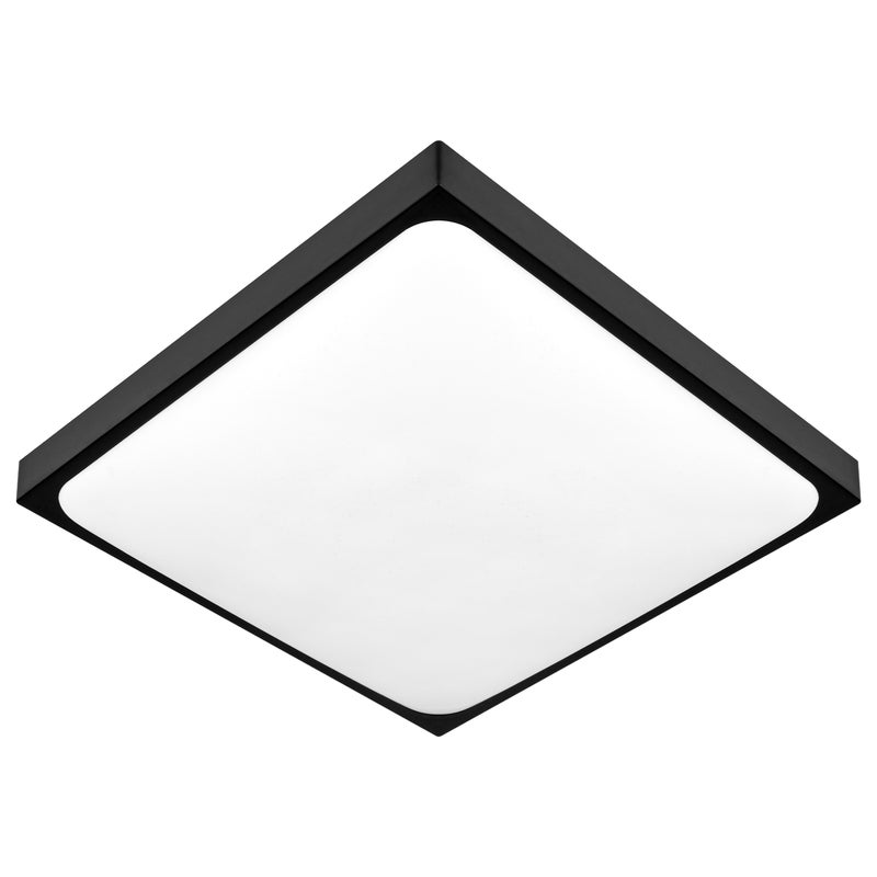 Plafon LED Luvo 18W 27,5cm 1200lm IP44 neutralna biel 4000K lampa natynkowa kwadrat czarny MasterLED