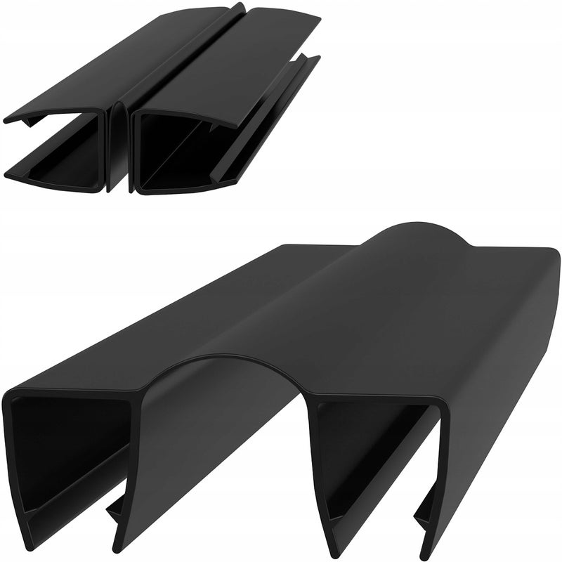 200 cm CZARNA USZCZELKA ŁĄCZĄCA SZYBY DO KABINY PRYSZNICOWEJ SZKŁA MIĘDZYSZYBOWA 4 - 6mm DO KABINY SKŁADANEJ PARAWANU NAWANNOWEGO