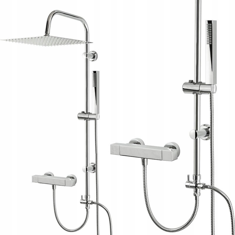 ZESTAW PRYSZNICOWY NATRYSKOWY NATRYSK + BATERIA Z DUŻĄ DESZCZOWNICĄ 30CM
