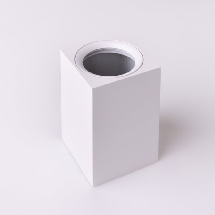 Reflektor sufitowy spot natynkowy Spot kwadratowy biały 1xGU10x35W wym: 10 x 6 x 6 cm aluminium Ecolight