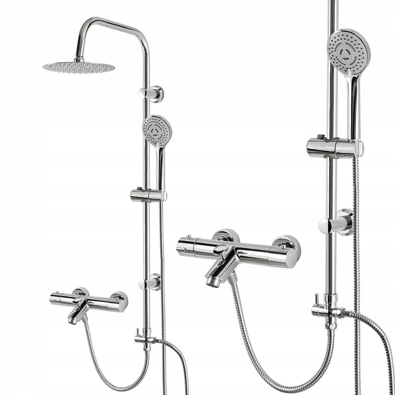 BATERIA WANNOWA Z WYLEWKĄ WANNOWĄ i TERMOSTATEM PRYSZNICOWO WANNOWA INEA