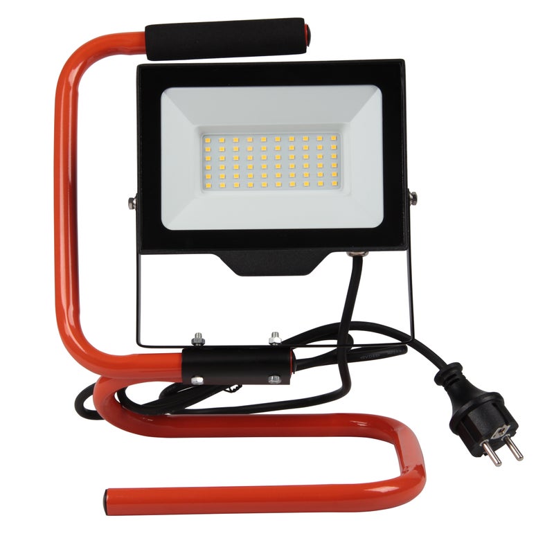 Naświetlacz LED Neves przenośny halogen 50W IP65 neutralna biel 4500K pomarańczowo-czarny MasterLED