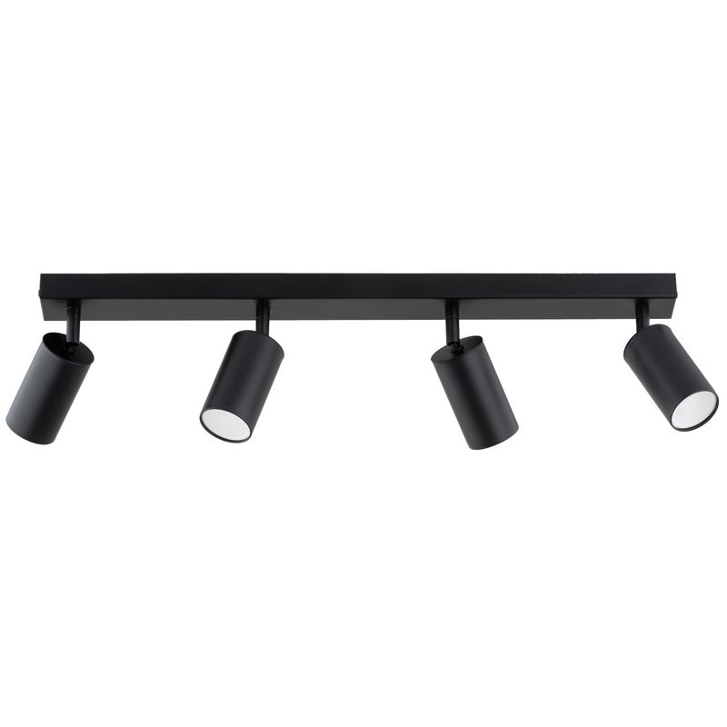 Reflektor sufitowy spot natynkowy Atlet listwa czarny 4xGU10x10W wym: 16 x 60 x 6 cm metal Alfa