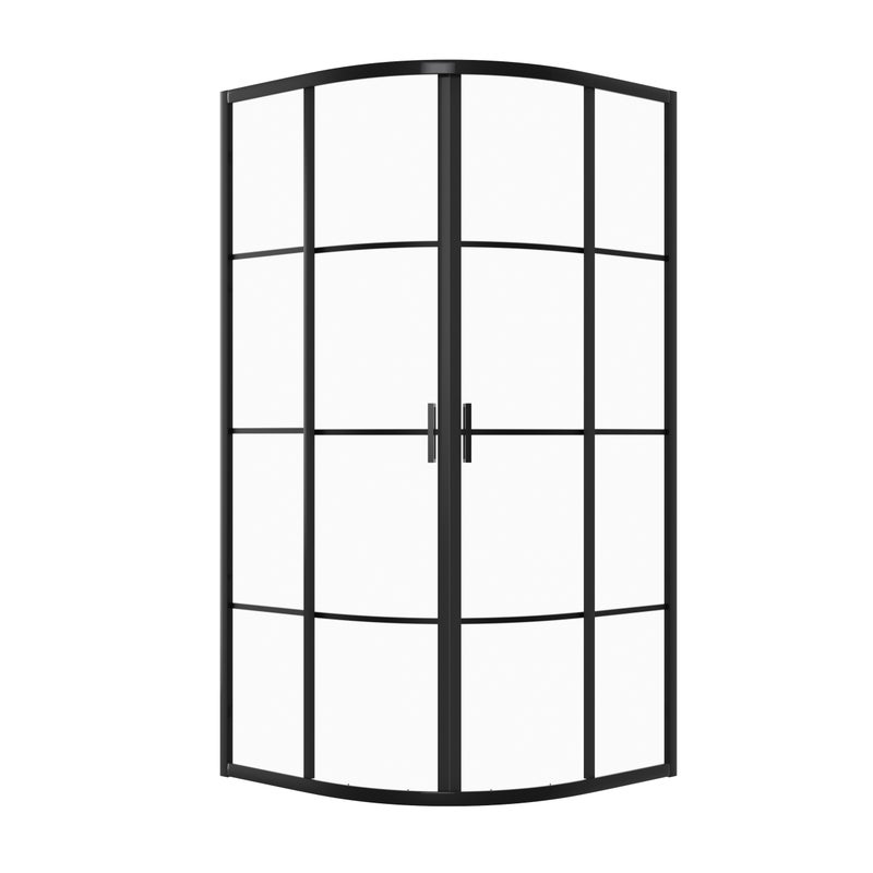 Kabina prysznicowa PAXI półokrągła 90x90cm czarna SEVANTE