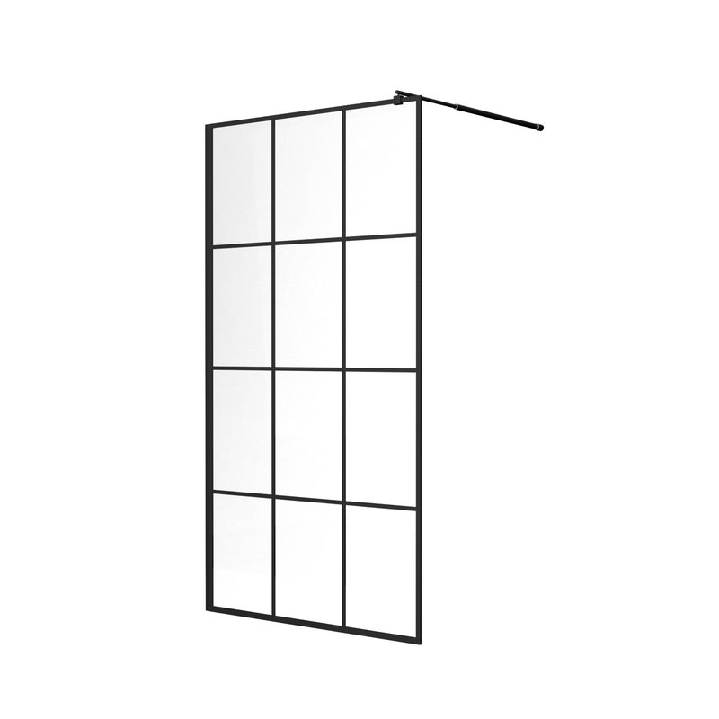 Ścianka prysznicowa SEVANTE KATLA 120x195 Walk-In czarna 1 szt.