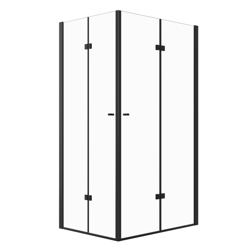 Kabina prysznicowa MAUNA prostokątna 80x90cm czarna SEVANTE