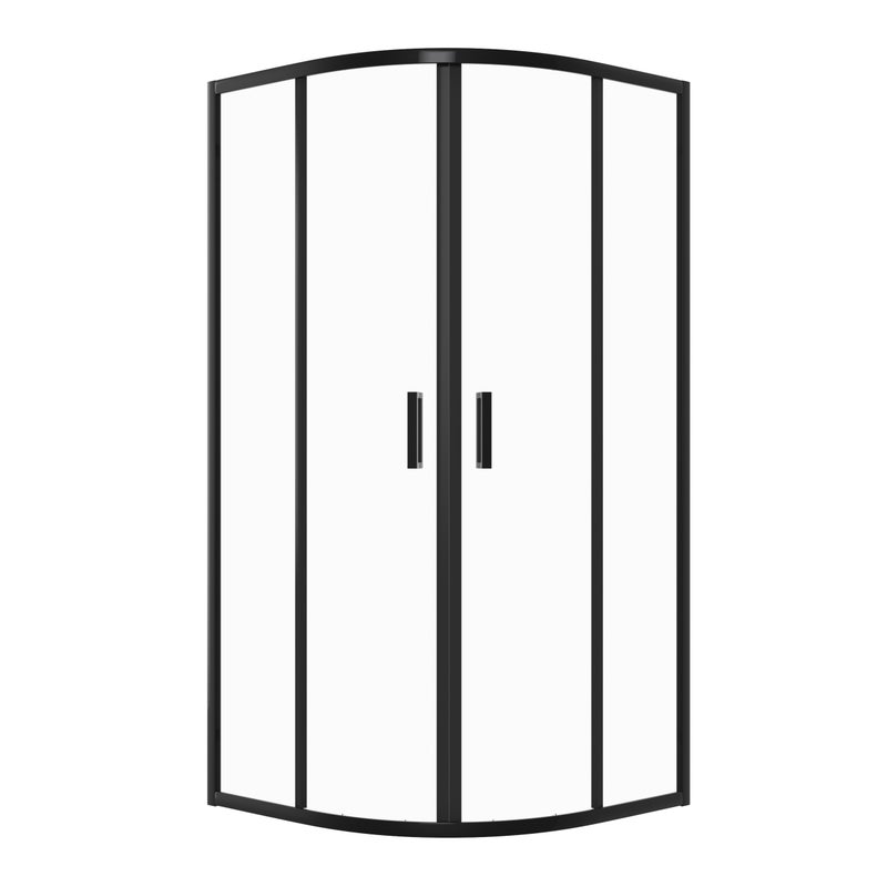 Kabina prysznicowa LANDA półokrągła 70x70cm czarna SEVANTE