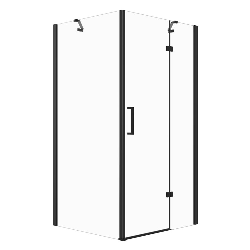 Kabina prysznicowa ROSA kwadratowa 100x100cm czarna ze wspornikami SEVANTE