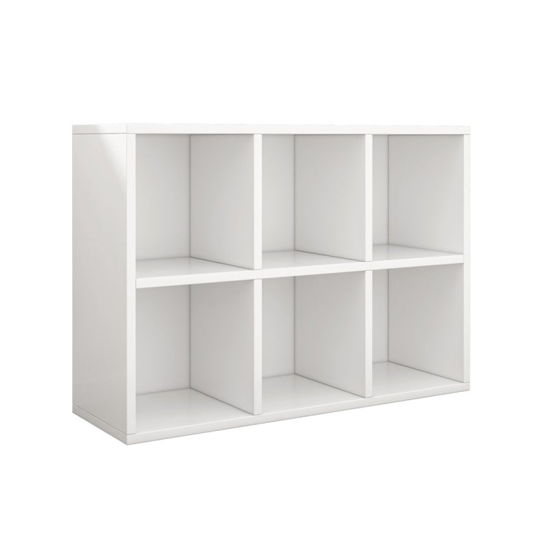 Regał otwarty komoda kostka 2x3 biały na książki biurowy nowoczesny