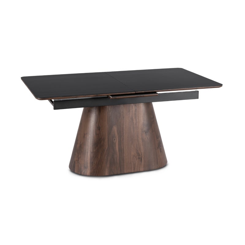 Stół Ceramiczny Rozkładany Spiek Kwarcowy Do Jadalni Czarny LIZBONA 160/200