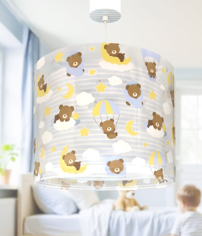 Lampa sufitowa Baby Teddy Niebieski Misie dla dzieci