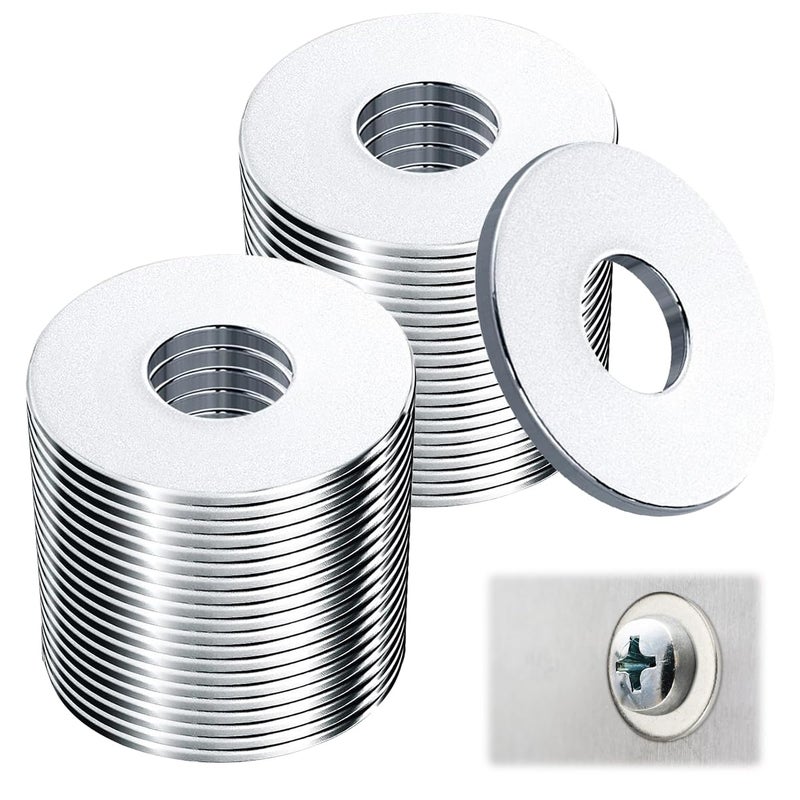 100 sztuk podkładek metalowych M6 x 18 mm, podkładki płaskie stalowe, podkładki płaskie ze stali nierdzewnej, podkładki ze stali nierdzewnej, podkładk