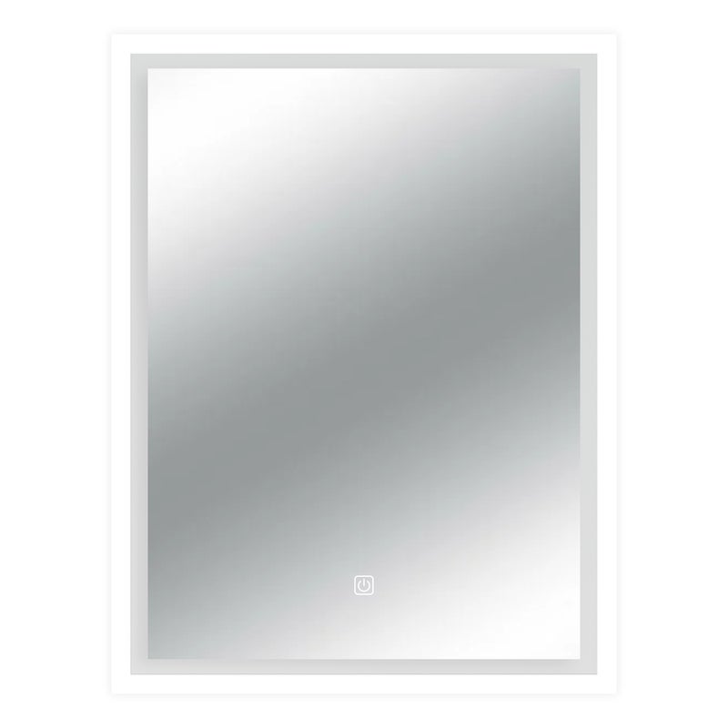 BALNEO - Lustro łazienkowe podświetlane 80x100 cm - zmiana barwy ściemnianie antypara - Lustro ścienne prostokątne COSMO z dotykowym przełącznikiem