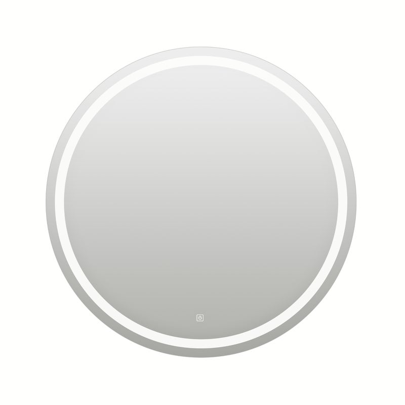 BALNEO - Lustro łazienkowe podświetlane 90 cm - zmiana barwy ściemnianie antypara - Lustro ścienne okrągłe SUN z dotykowym przełącznikiem