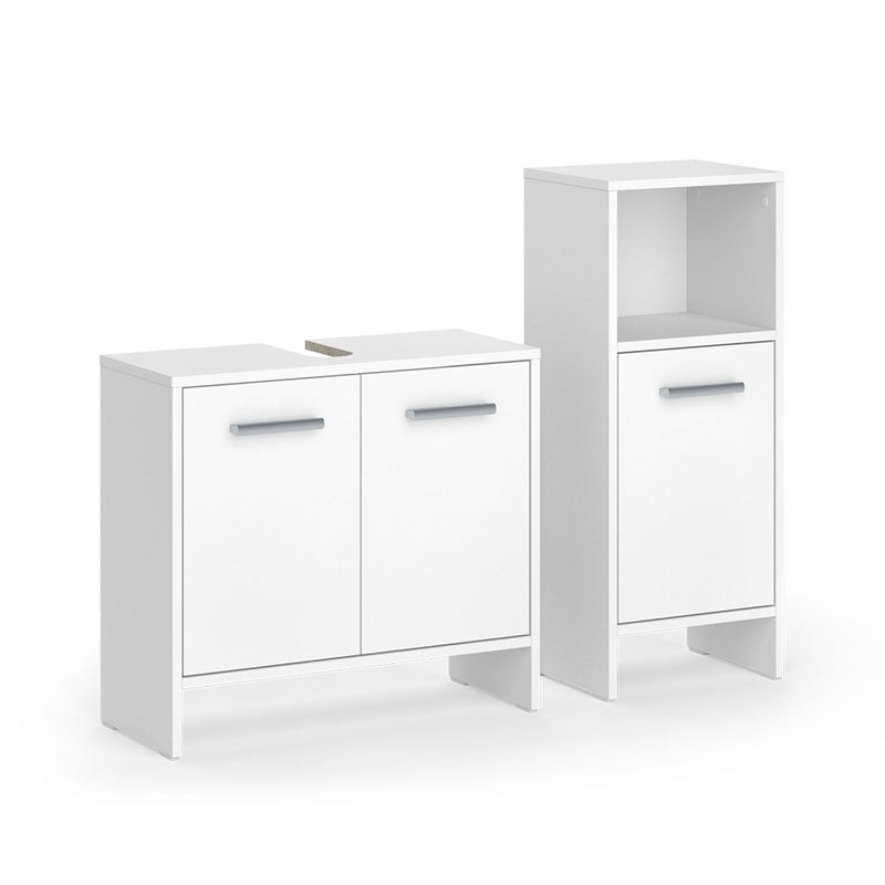 Vicco Zestaw mebli łazienkowych Karli, Biały, 2 części