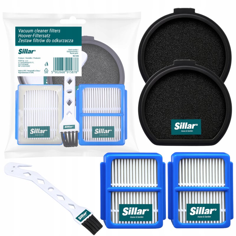 Zestaw filtrów Sillar filtry 4x do Aeg Elektrolux Pure Q9 PQ91 PQ92 QX9-1