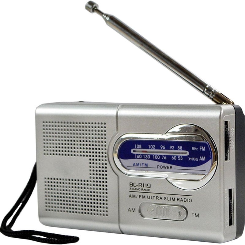 Przenośne radio AM/FM Walkman z wbudowanymi głośnikami, gniazdem słuchawkowym i odtwarzaczem MP3