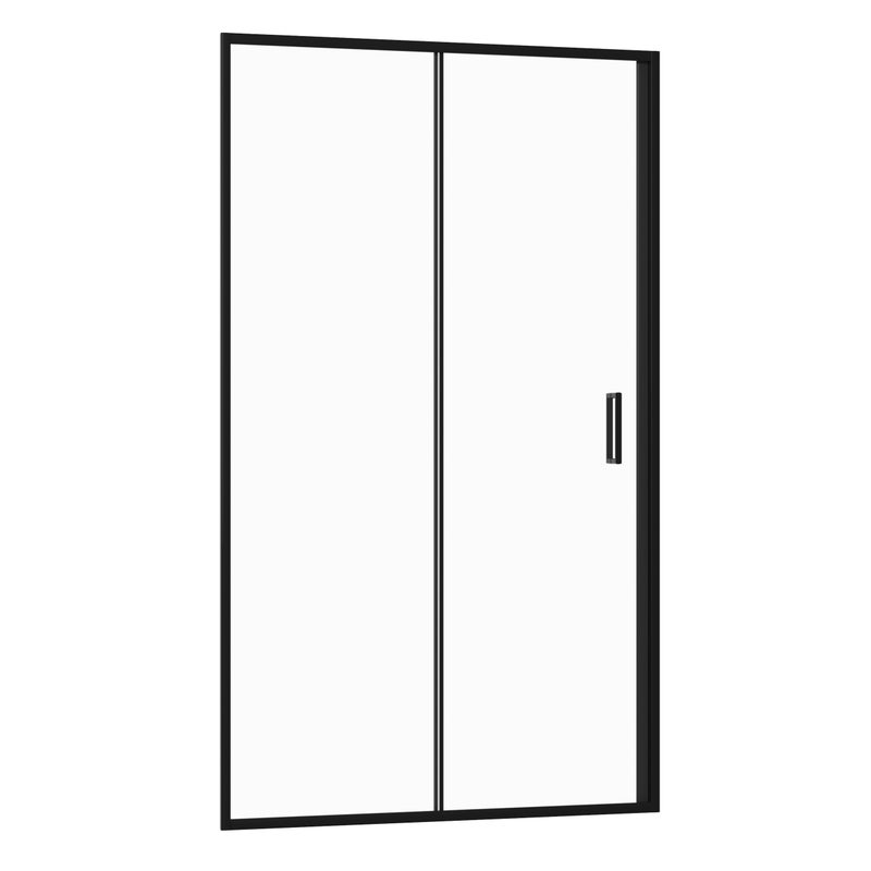 Drzwi prysznicowe przesuwne ASAMA SEVANTE 125 cm czarne 1 szt.