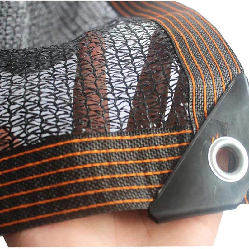 Siatka zacieniająca do szklarni z podkładkami – odpowiednia na taras, balkon i do ogrodu (2 m x 6 m)