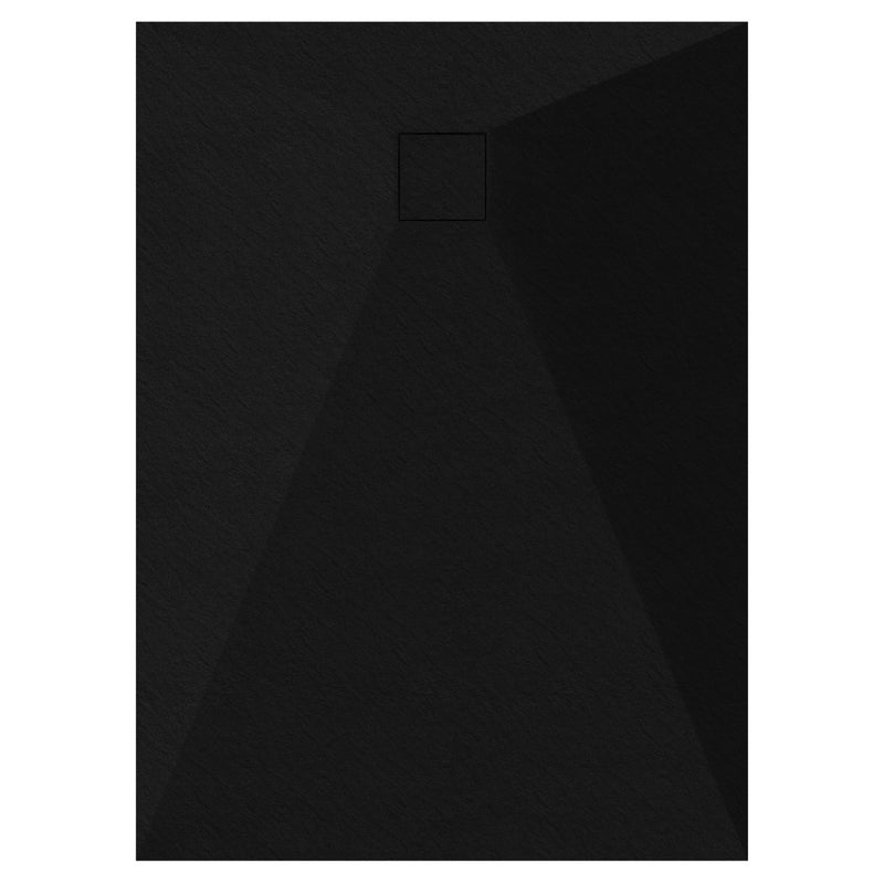 Brodzik STONE SEVANTE prostokątny 90x70 czarny z syfonem 1 szt.