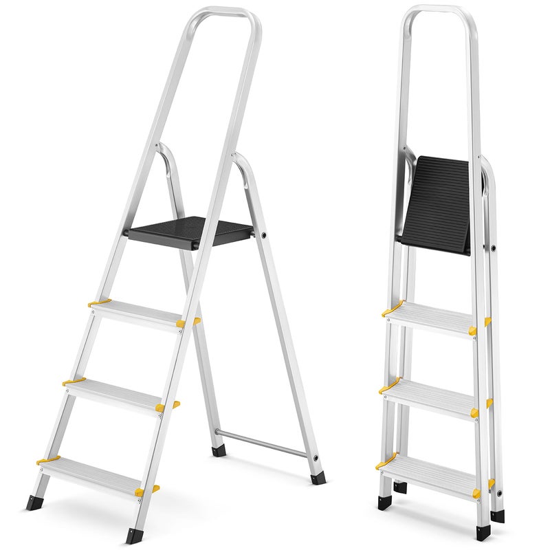 Drabina aluminiowa domowa jednostronna profesjonalna HIGHER 4 stopnie 150kg