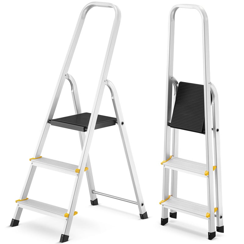 Drabina aluminiowa domowa jednostronna profesjonalna HIGHER 3 stopnie 150kg
