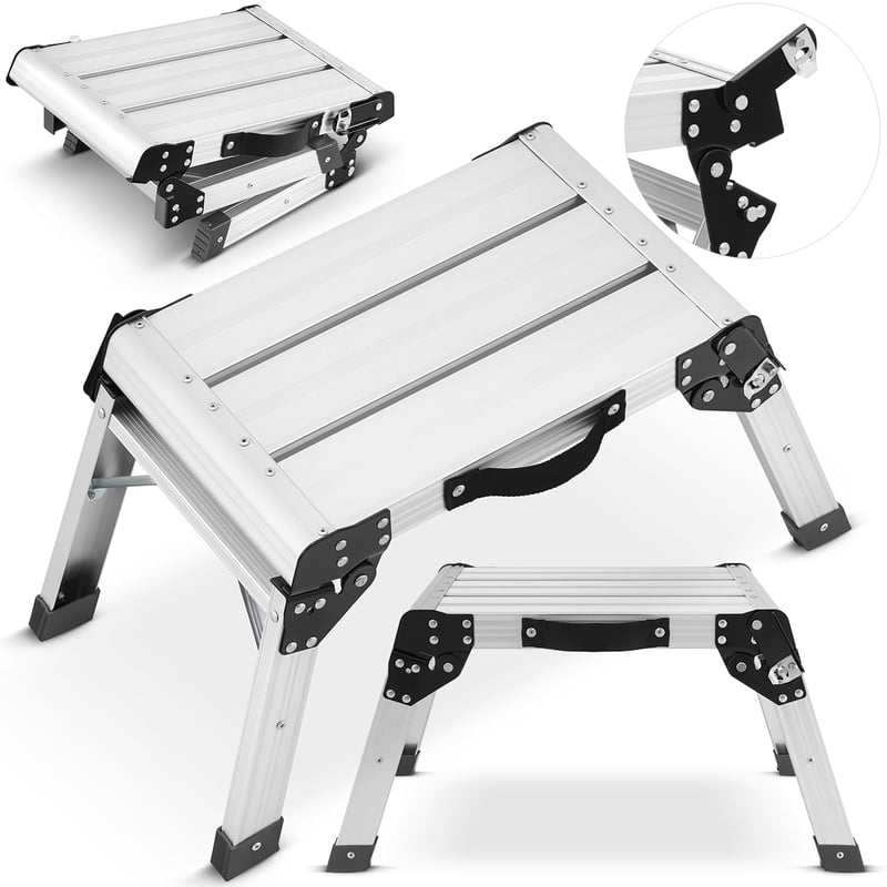 Drabina domowa podest pomost roboczy stołek taboret podnóżek składany schodek stopień ML-207